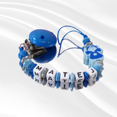 Vezica za dudu - Anđeo BlaMar - 1 - Personalizirana vezica za dudu, izrađena od kvalitetnih materijala, savršen je poklon za sv