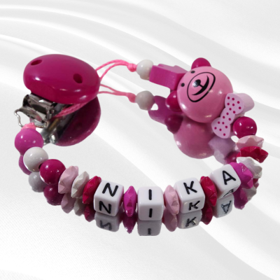 Vezica za dudu - 3D Životinje BlaMar - 1 - Personalizirana vezica za dudu s motivom perla i glavom životinje, izrađena od kvali Vezica za dudu - 3D Životinje BlaMar - 1 - Personalizirana vezica za dudu s motivom perla i glavom životinje, izrađena od kvali