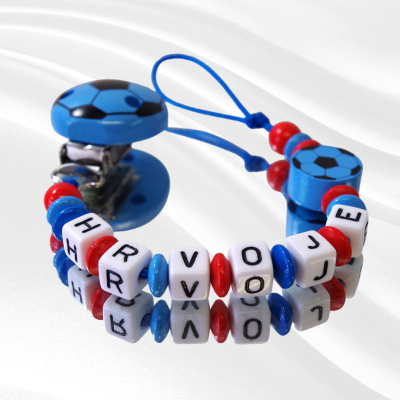 Vezica za dudu - Nogomet BlaMar - 1 - Personalizirajte vezicu za dudu s nogometnim motivom birajući boje perli i kopče. Perle