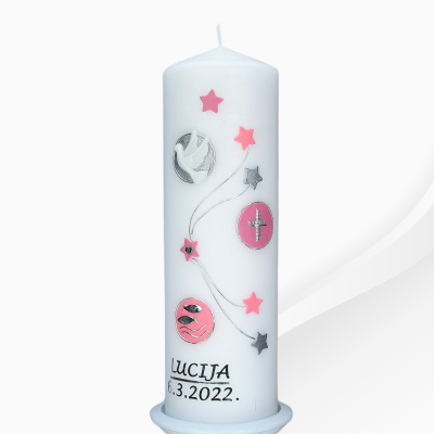 Krsna svijeća, GOLUBICA BlaMar - 2 - Krsna svijeća Alfa & Omega ručno je izrađen unikat s motivima križa, alfa i omega. Svaka Krsna svijeća, GOLUBICA BlaMar - 2 - Krsna svijeća Alfa & Omega ručno je izrađen unikat s motivima križa, alfa i omega. Svaka