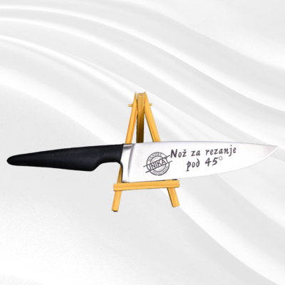 Personalizirani Kuharski Nož - 1 - Ovaj personalizirani kuharski nož s 20 cm oštricom od molibden/vanadijskog čelika postaje v