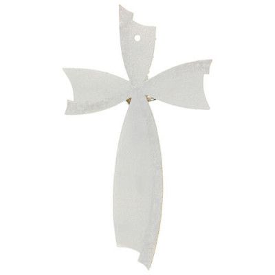Križ, zidni, murano - 4 - Elegantni zidni križ od murano stakla u bijeloj/srebrnoj boji s glitter efektom. Dimenzije 15x10 cm, Križ, zidni, murano - 4 - Elegantni zidni križ od murano stakla u bijeloj/srebrnoj boji s glitter efektom. Dimenzije 15x10 cm,
