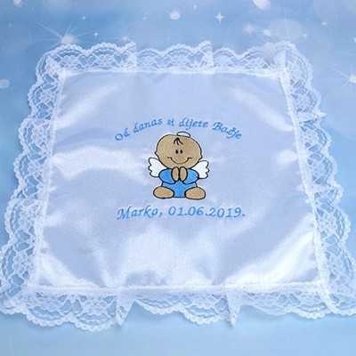 Krsna maramica, Bebe motivi BlaMar - 1 - Krsna maramica s motivom bebe idealna je za svečani čin krštenja. Izrađena od visokokv Krsna maramica, Bebe motivi BlaMar - 1 - Krsna maramica s motivom bebe idealna je za svečani čin krštenja. Izrađena od visokokv