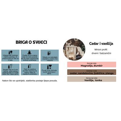 Svijeća od soje, Cedriva BlaMar - 1 - Svijeća od soje Cedriva donosi prirodnu eleganciju i mirnu atmosferu za tvoj kutak. Ručn Svijeća od soje, Cedriva BlaMar - 1 - Svijeća od soje Cedriva donosi prirodnu eleganciju i mirnu atmosferu za tvoj kutak. Ručn