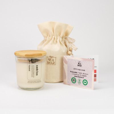 Svijeća od soje, Cedriva BlaMar - 2 - Svijeća od soje Cedriva donosi prirodnu eleganciju i mirnu atmosferu za tvoj kutak. Ručn Svijeća od soje, Cedriva BlaMar - 2 - Svijeća od soje Cedriva donosi prirodnu eleganciju i mirnu atmosferu za tvoj kutak. Ručn