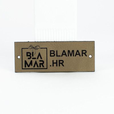 Etiketa s logom od umjetne kože BlaMar - 3 - Etiketa s logom od umjetne kože, dimenzija 25×40 mm, savršen je izbor za kreativce