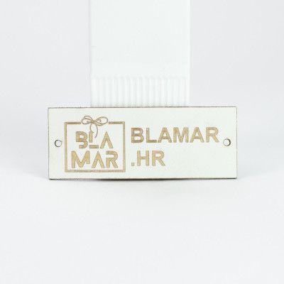 Etiketa s logom od umjetne kože BlaMar - 5 - Etiketa s logom od umjetne kože, dimenzija 25×40 mm, savršen je izbor za kreativce