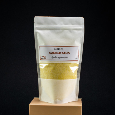 Candle Sand – Bež Pijesak za Svijeće, Bez Mirisa Sandéa - 1 - Candle Sand je inovativan 100 % biljni vosak u obliku finih granu