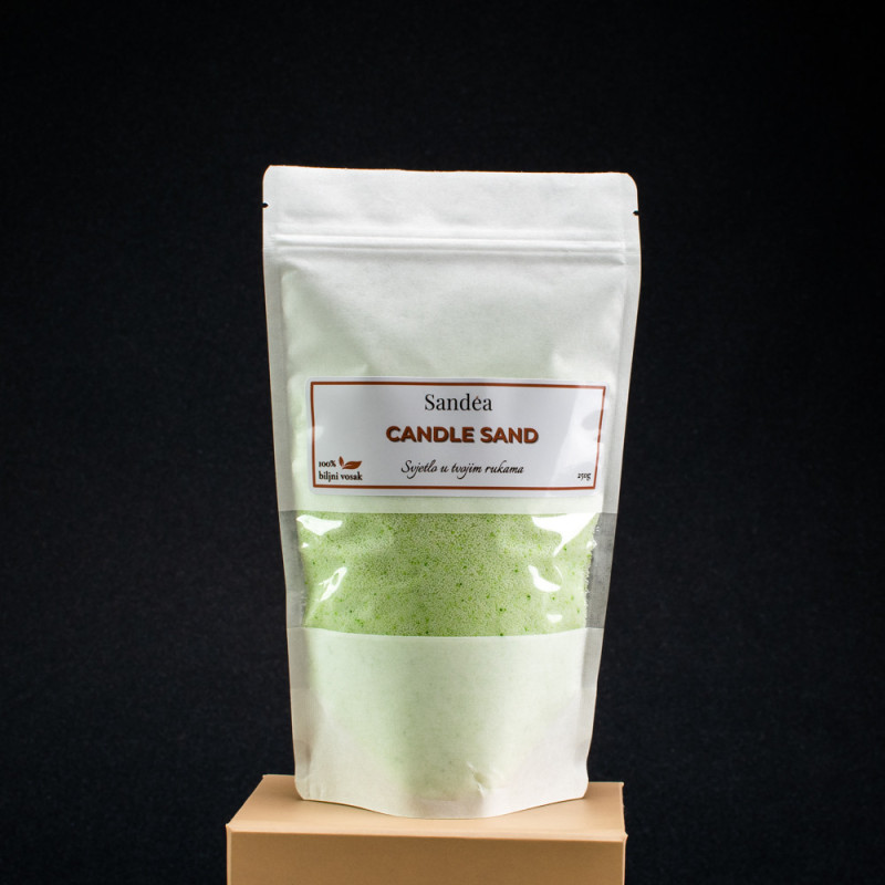 Sandea Candle Sand – Zeleni pijesak za svijeće, bez mirisa Sandéa - 1 - Preobrazite svoj prostor i uživajte u beskrajnim kreati Sandea Candle Sand – Zeleni pijesak za svijeće, bez mirisa Sandéa - 1 - Preobrazite svoj prostor i uživajte u beskrajnim kreati