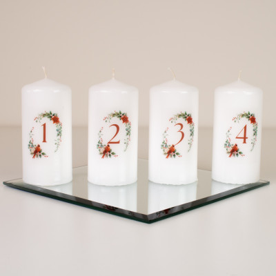 Adventske svijeće 10×5 cm SANDEA – božićni motivi 1–4 Sandéa - 1 - Set od četiri adventske svijeće 10×5 cm SANDEA s božićnim mo Adventske svijeće 10×5 cm SANDEA – božićni motivi 1–4 Sandéa - 1 - Set od četiri adventske svijeće 10×5 cm SANDEA s božićnim mo