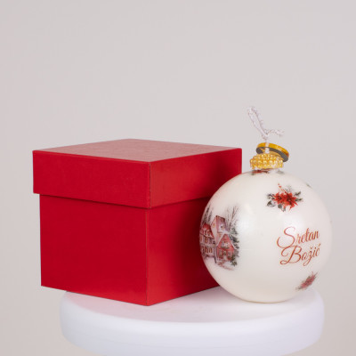 Božićna kugla svijeća – Sretan Božić Sandéa - 4 - Elegantna božićna svijeća u obliku kugle izrađena je od prirodnog voska od ul