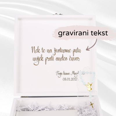 Mali Anđeo - Drvena poklon kutija BlaMar - 2 - Poklon paket "Mali Anđeo" sadrži sve što je potrebno za poseban dar za vaše najm Mali Anđeo - Drvena poklon kutija BlaMar - 2 - Poklon paket "Mali Anđeo" sadrži sve što je potrebno za poseban dar za vaše najm
