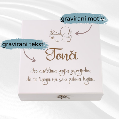 Mali Anđeo - Drvena poklon kutija BlaMar - 3 - Poklon paket "Mali Anđeo" sadrži sve što je potrebno za poseban dar za vaše najm Mali Anđeo - Drvena poklon kutija BlaMar - 3 - Poklon paket "Mali Anđeo" sadrži sve što je potrebno za poseban dar za vaše najm