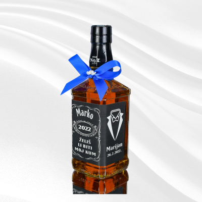 Personalizirani Jack Daniel's za Kumstvo - 3 - Personalizirani Jack Daniel's s pitanjem za kumstvo - autentičan poklon koji će Personalizirani Jack Daniel's za Kumstvo - 3 - Personalizirani Jack Daniel's s pitanjem za kumstvo - autentičan poklon koji će