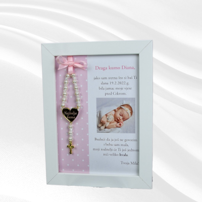 Poklon Box "Hvala Kumovi!" BlaMar - 5 - Elegantna bijela poklon kutija "Hvala kumovi!" s personaliziranim okvirom i svijećom. O Poklon Box "Hvala Kumovi!" BlaMar - 5 - Elegantna bijela poklon kutija "Hvala kumovi!" s personaliziranim okvirom i svijećom. O