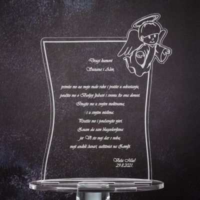 Plaketa "Hvala Kume/Kumo" BlaMar - 1 - Personalizirana plaketa "Hvala Kume/Kumo" izrađena od visokokvalitetnog pleksiglasa s gr Plaketa "Hvala Kume/Kumo" BlaMar - 1 - Personalizirana plaketa "Hvala Kume/Kumo" izrađena od visokokvalitetnog pleksiglasa s gr