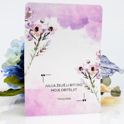 Pozivnica kumstvo - Krizma Flower BlaMar - 4 - Elegantna pozivnica za kumstvo povodom krizme s motivom cvijeta. Personalizirajt Pozivnica kumstvo - Krizma Flower BlaMar - 4 - Elegantna pozivnica za kumstvo povodom krizme s motivom cvijeta. Personalizirajt