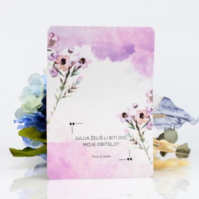 Pozivnica kumstvo - Krizma Flower BlaMar - 5 - Elegantna pozivnica za kumstvo povodom krizme s motivom cvijeta. Personalizirajt Pozivnica kumstvo - Krizma Flower BlaMar - 5 - Elegantna pozivnica za kumstvo povodom krizme s motivom cvijeta. Personalizirajt
