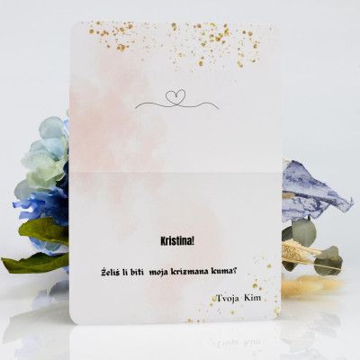 Pozivnica kumstvo - Krizma BlaMar - 4 - Pozivnica za kumstvo prilikom krizme, savršena za svečane prigode. Idealna za upućivanj Pozivnica kumstvo - Krizma BlaMar - 4 - Pozivnica za kumstvo prilikom krizme, savršena za svečane prigode. Idealna za upućivanj