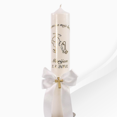 Krsna svijeća, ANĐEO MALI BlaMar - 3 - Naša Krsna svijeća s motivom anđela predstavlja simbol čistoće i zaštite za svečani čin 